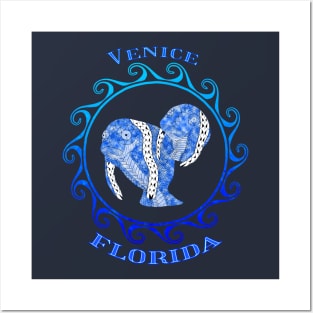 Venice Florida Vacation Tribal Manatees Posters and Art